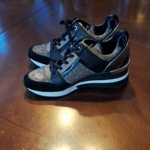 Stylish Black and Silver Sneakers